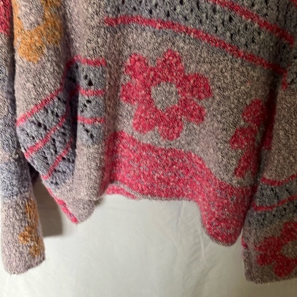 Sincerely Jules: Colorful Knit Wool Blend Sweater- Bell Sleeve- Cropped- M - Picture 11 of 16